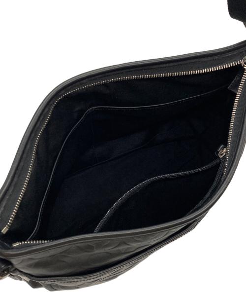 COACH（コーチ）COACH (コーチ) オプアートレザーショルダーバッグ ブラックの古着・服飾アイテム