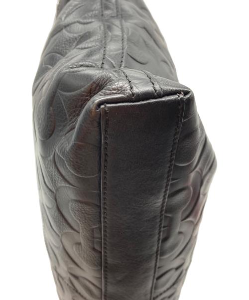 COACH（コーチ）COACH (コーチ) オプアートレザーショルダーバッグ ブラックの古着・服飾アイテム