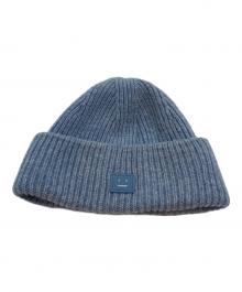 Acne studios（アクネ ストゥディオス）の古着「スモールFaceロゴビーニー」｜ブルー