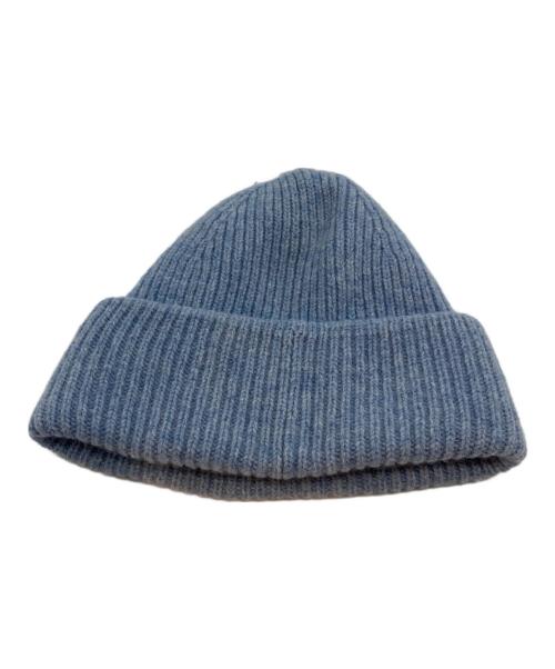 Acne studios（アクネ ストゥディオス）ACNE STUDIOS (アクネ ストゥディオス) スモールFaceロゴビーニー ブルーの古着・服飾アイテム