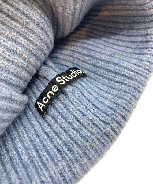 Acne studios（アクネ ストゥディオス）ACNE STUDIOS (アクネ ストゥディオス) スモールFaceロゴビーニー ブルーの古着・服飾アイテム