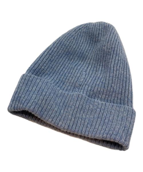 Acne studios（アクネ ストゥディオス）ACNE STUDIOS (アクネ ストゥディオス) スモールFaceロゴビーニー ブルーの古着・服飾アイテム