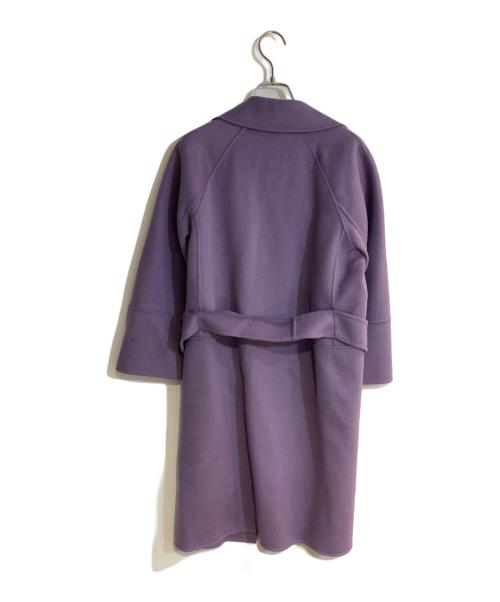 'S Max Mara（エスマックスマーラ）'S Max Mara (エスマックスマーラ) CUTITO AMANO ベルテッドリバーハーフコート パープル サイズ:36の古着・服飾アイテム