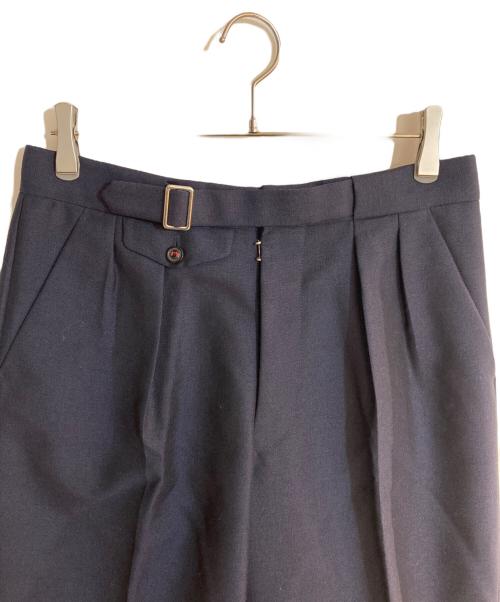 Maison Margiela（メゾンマルジェラ）Maison Margiela (メゾンマルジェラ) ウールブレンドテーパードポケットトラウザーズ ネイビー サイズ:48の古着・服飾アイテム