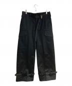 sacaiサカイ）の古着「ベルテッド ワイドカーゴパンツ」｜ブラック