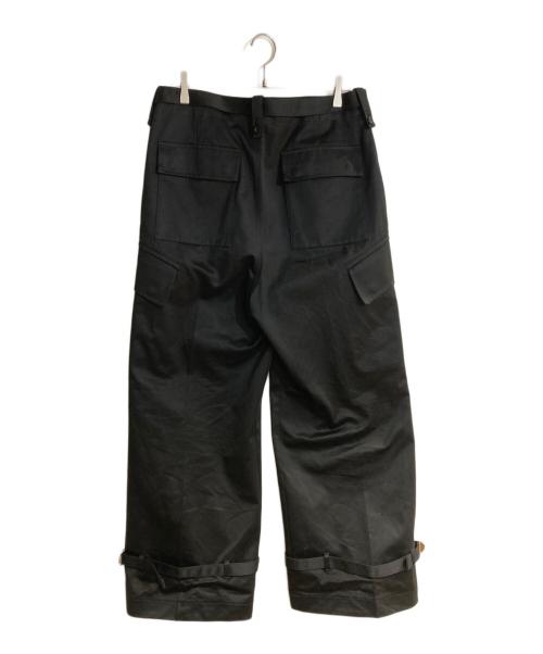 sacai（サカイ）sacai (サカイ) ベルテッド ワイドカーゴパンツ ブラック サイズ:3の古着・服飾アイテム