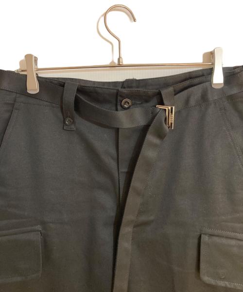 sacai（サカイ）sacai (サカイ) ベルテッド ワイドカーゴパンツ ブラック サイズ:3の古着・服飾アイテム