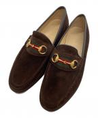 GUCCIグッチ）の古着「シェリーラインビットローファー」｜ブラウン