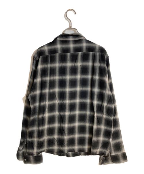 FULLCOUNT（フルカウント）FULLCOUNT (フルカウント) 4092 RAYON CHECK OPEN COLLAR SHIRT ブラック サイズ:４2の古着・服飾アイテム