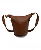 COACHコーチ）の古着「レザーショルダーバッグ」｜ブラウン