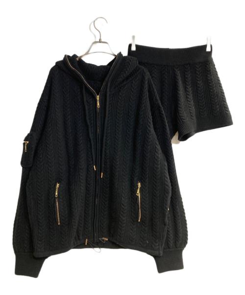 RANDY（ランディー）Randy (ランディー) ニットカーゴセットアップ ブラック サイズ:Mの古着・服飾アイテム