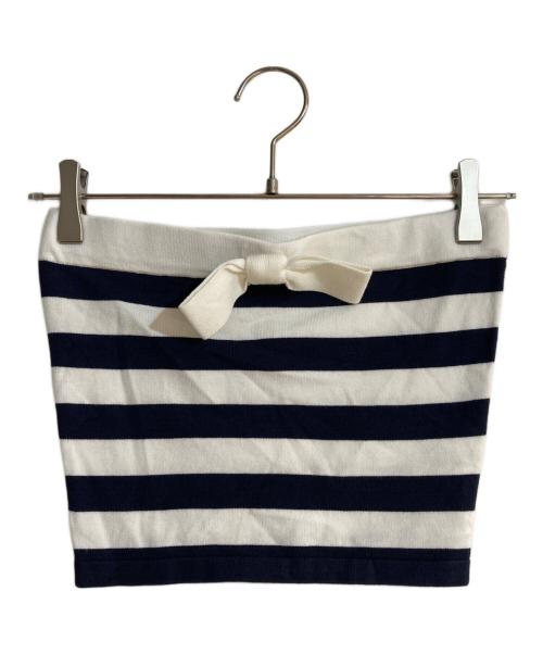 darich（ダーリッチ）darich (ダーリッチ) レイヤードボーダーニットアンサンブル ネイビー×ホワイト サイズ:FREEの古着・服飾アイテム