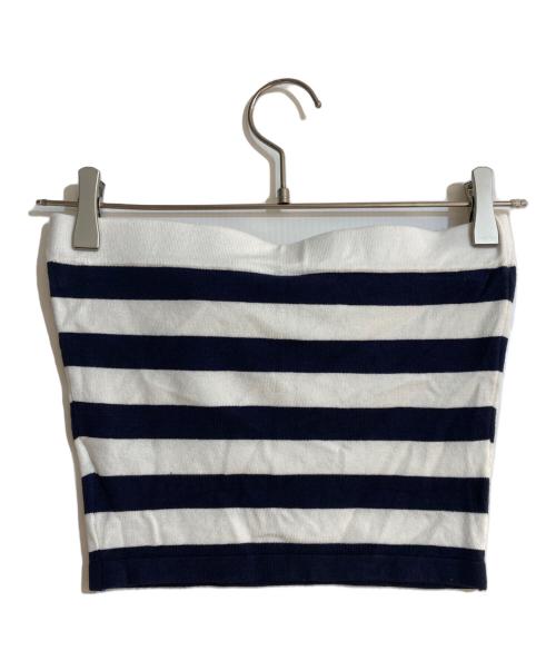 darich（ダーリッチ）darich (ダーリッチ) レイヤードボーダーニットアンサンブル ネイビー×ホワイト サイズ:FREEの古着・服飾アイテム