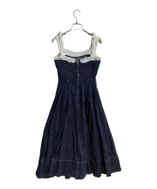 darich（ダーリッチ）darich (ダーリッチ) ドッキングデニムミディワンピース インディゴ サイズ:FREEの古着・服飾アイテム