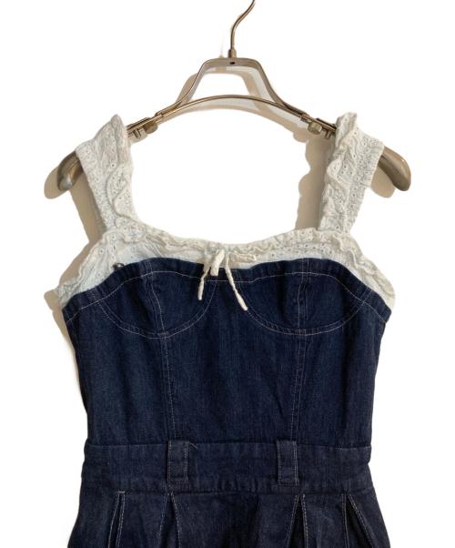 darich（ダーリッチ）darich (ダーリッチ) ドッキングデニムミディワンピース インディゴ サイズ:FREEの古着・服飾アイテム