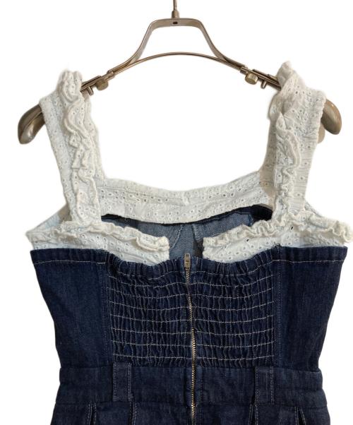 darich（ダーリッチ）darich (ダーリッチ) ドッキングデニムミディワンピース インディゴ サイズ:FREEの古着・服飾アイテム