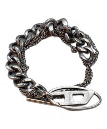 DIESEL（ディーゼル）の古着「ロゴブレスレット」｜シルバー