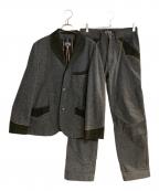 DRESS HIPPYドレスヒッピー）の古着「ツイードスモーキングジャケット セットアップ」｜グレー