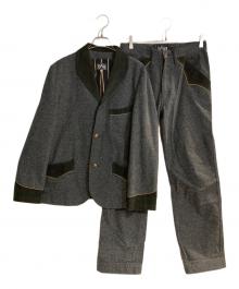 DRESS HIPPY（ドレスヒッピー）の古着「ツイードスモーキングジャケット セットアップ」｜グレー