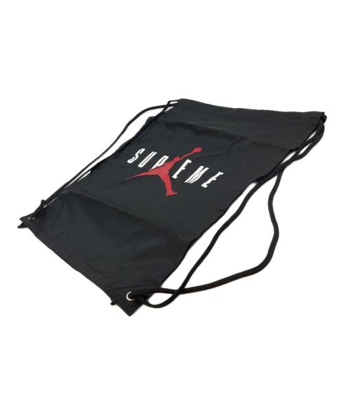 JORDAN（ジョーダン）JORDAN (ジョーダン) SUPREME (シュプリーム) Drawstring Bag/ドローストリングバッグ ブラック 未使用品の古着・服飾アイテム
