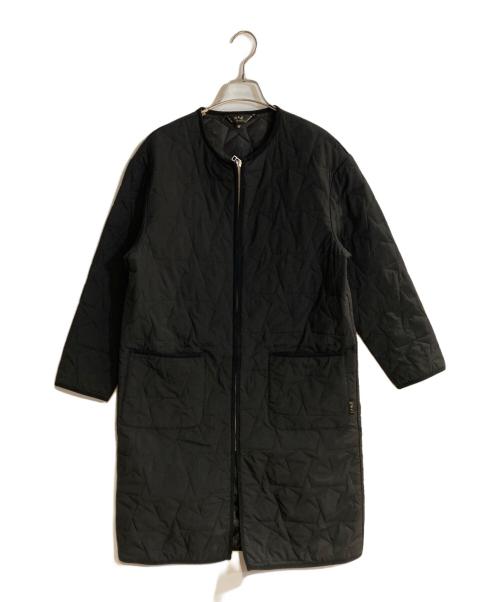 To b. by agnes b.（トゥービー バイ アニエスベー）To b. by agnes b. (トゥービー バイ アニエスベー) スターキルトロングコート ブラック サイズ:38の古着・服飾アイテム