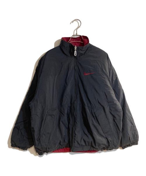 NIKE（ナイキ）NIKE (ナイキ) オールドバックスウォッシュリバーシブル中綿ジャケット ブラック×レッド サイズ:Mの古着・服飾アイテム