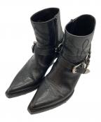 CELINEセリーヌ）の古着「MOON ハーネス サイドジップハーネスブーツ」｜ブラック