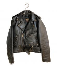 VANSON（バンソン）の古着「C2ダブルライダースジャケット」｜ブラック