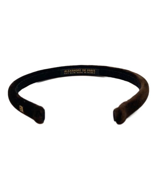 ALEXANDRE de Paris（アレクサンドルドゥパリ）ALEXANDRE DE PARIS (アレクサンドルドゥパリ) カチューシャ ブラウンの古着・服飾アイテム