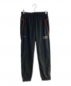 EMPORIO ARMANIエンポリオ アルマーニ）の古着「パイピングデザイントラックパンツ」｜ブラック