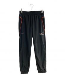 EMPORIO ARMANI（エンポリオ アルマーニ）の古着「パイピングデザイントラックパンツ」｜ブラック