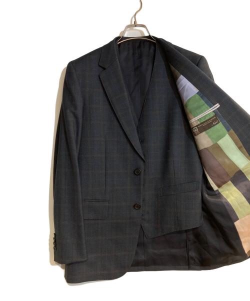 PAUL SMITH（ポールスミス）Paul Smith (ポールスミス) クラシックチェック シングル2B スーツ ネイビー サイズ:M (実寸ウエスト76cm/股下64cm）の古着・服飾アイテム