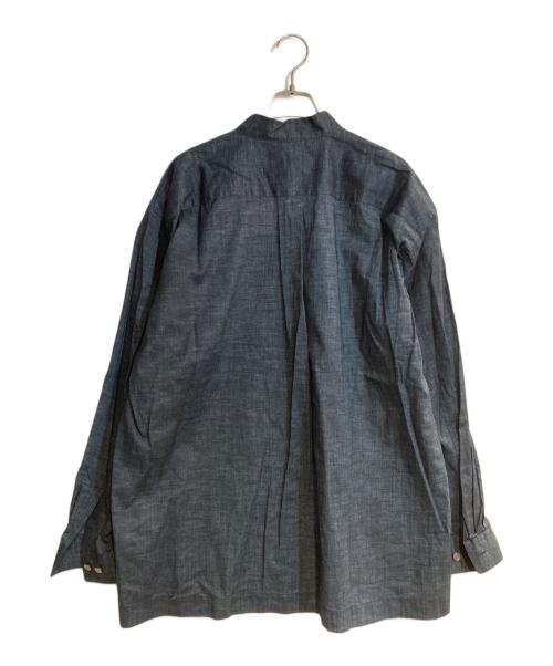 ISSEY MIYAKE PERMANENTE（イッセイミヤケ ペルマネンテ）ISSEY MIYAKE PERMANENTE (イッセイミヤケ ペルマネンテ) ムラ染めバンドカラーシャツ ネイビー サイズ:3 未使用品の古着・服飾アイテム
