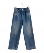 SPORT MAXスポーツマックス）の古着「センタークリースバギーデニムパンツ」｜ブルー