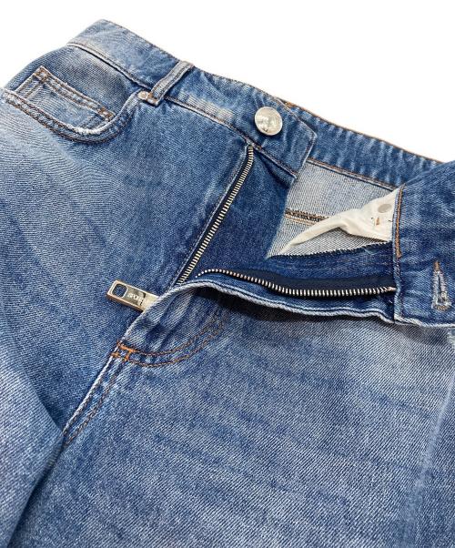 SPORT MAX（スポーツマックス）SPORT MAX (スポーツマックス) センタークリースバギーデニムパンツ ブルー サイズ:27の古着・服飾アイテム