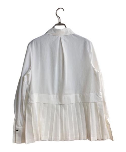 NOLLEY'S（ノーリーズ）NOLLEY'S (ノーリーズ) ウォッシャブル切替プリーツブラウス ホワイト サイズ:38の古着・服飾アイテム