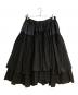 COMME des GARCONS COMME des GARCONS（コムデギャルソン コムデギャルソン）の古着「異素材切替レイヤードフリルスカート」｜ブラック