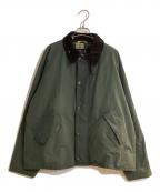 Barbour×BEAMS Fバブアー×ビームスエフ）の古着「TRANSPORT/トランスポート セージ オイルドコットン ウォッシュドジャケット」｜オリーブ