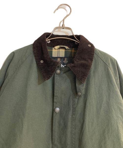 Barbour（バブアー）Barbour (バブアー) BEAMS F (ビームスエフ) TRANSPORT/トランスポート セージ オイルドコットン ウォッシュドジャケット オリーブ サイズ:38の古着・服飾アイテム