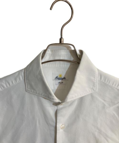 giannetto（ジャンネット）giannetto (ジャンネット) ホリゾンタルカラーオックスフォードシャツ ホワイト サイズ:42の古着・服飾アイテム