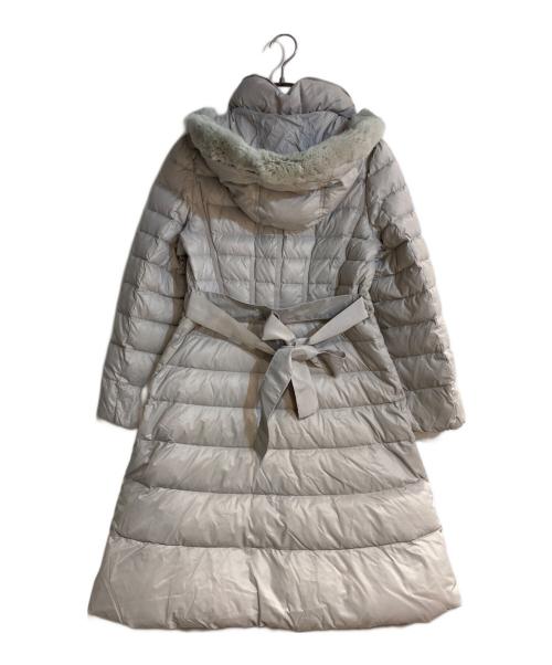 M'S GRACY（エムズグレイシー）M'S GRACY (エムズグレイシー) レッキスファーAラインロングダウンコート ベージュ サイズ:40の古着・服飾アイテム