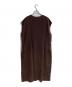 GALERIE VIE (ギャルリーヴィー) リブコンビフレンチリネンクルーネックワンピース ブラウン サイズ:36：10000円