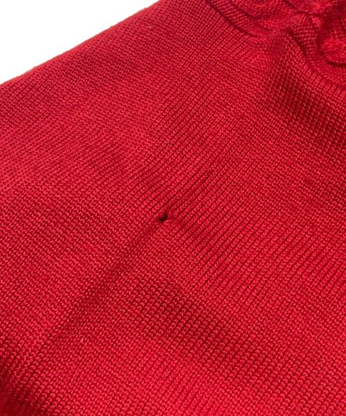 Yves Saint Laurent（イヴサンローラン）Yves Saint Laurent (イヴサンローラン) ロゴ刺繍クルーネックニット レッド サイズ:不明の古着・服飾アイテム