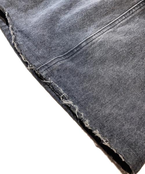 FenG CHen WANG（フェンチェンワン）FENG CHEN WANG (フェンチェンワン) FCW ASYMETRIC WIDE LEG JEANS WITH PANEL REMAKE インディゴ サイズ:L 股下70cm（裾上げ有）の古着・服飾アイテム