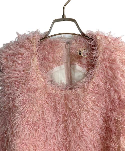 COMME des GARCONS（コムデギャルソン）COMME des GARCONS (コムデギャルソン) ノースリーブフェザーワンピース ピンク サイズ:Sの古着・服飾アイテム
