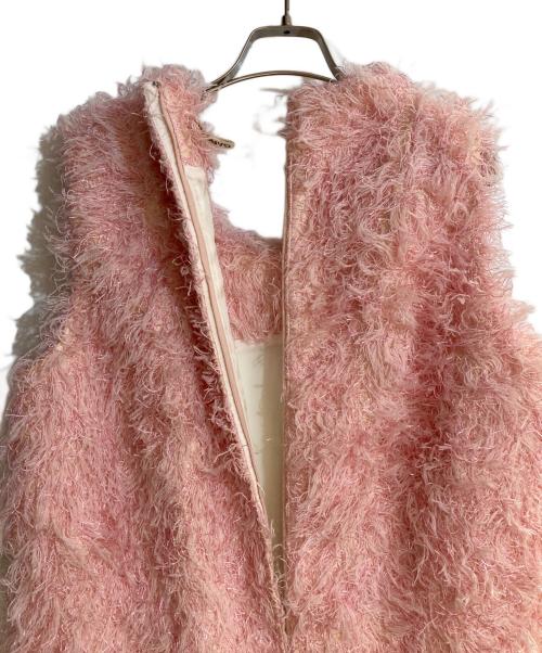 COMME des GARCONS（コムデギャルソン）COMME des GARCONS (コムデギャルソン) ノースリーブフェザーワンピース ピンク サイズ:Sの古着・服飾アイテム