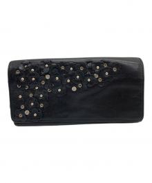 ANTEPRIMA（アンテプリマ）の古着「ラインストーン付長財布」｜ブラック