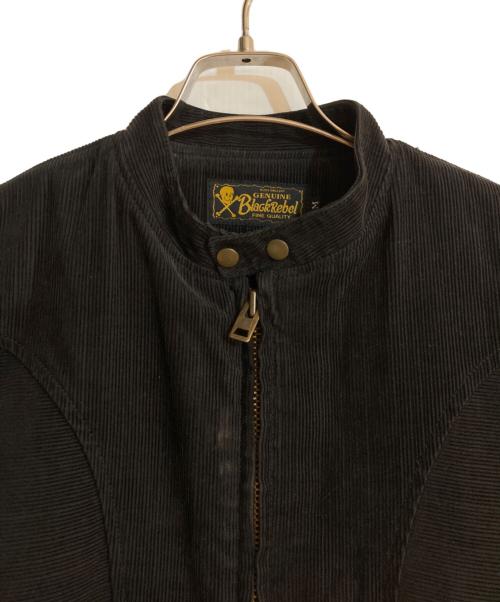 RUDE GALLERY BLACK REBEL（ルードギャラリー ブラックレーベル）RUDE GALLERY BLACK REBEL (ルードギャラリー ブラックレーベル) コーディロイライダースジャケット ブラック サイズ:Mの古着・服飾アイテム