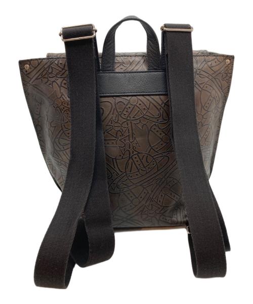 Vivienne Westwood（ヴィヴィアンウエストウッド）Vivienne Westwood (ヴィヴィアンウエストウッド) オーブエンボス アーサーリュック ブラックの古着・服飾アイテム