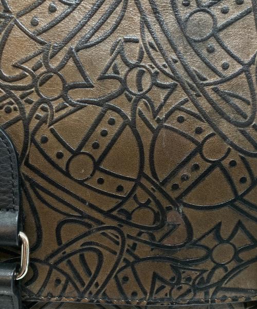 Vivienne Westwood（ヴィヴィアンウエストウッド）Vivienne Westwood (ヴィヴィアンウエストウッド) オーブエンボス アーサーリュック ブラックの古着・服飾アイテム